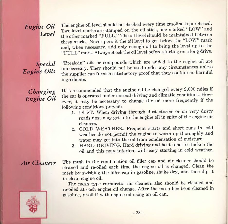 1953 Packard Owners Manual Page 45